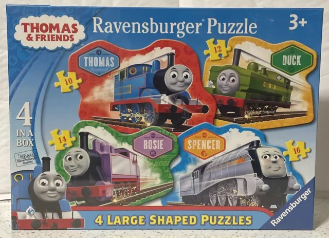 Thomas & Friends 4 Large Shaped Jigsaw Puzzles (10, 12, 14, 16 Piec