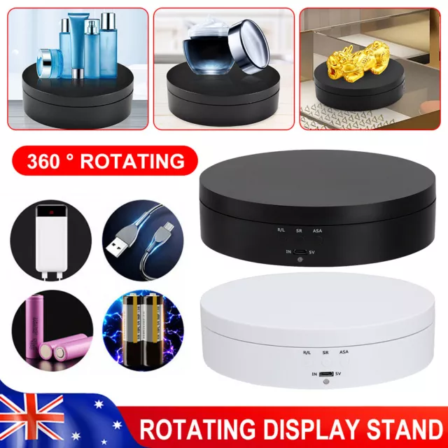 Rotating Display Stand 360° Electric Turntable Jewelry Models Toy Show Holder AU