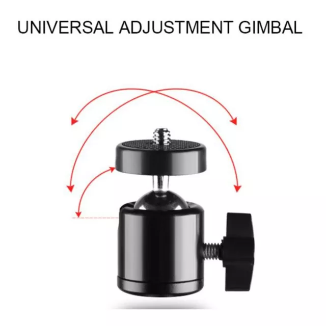 360° Swivel Mini Ball Head 1/4" Screw Mount Bracket Holder Fr Dslr Camera Tripod