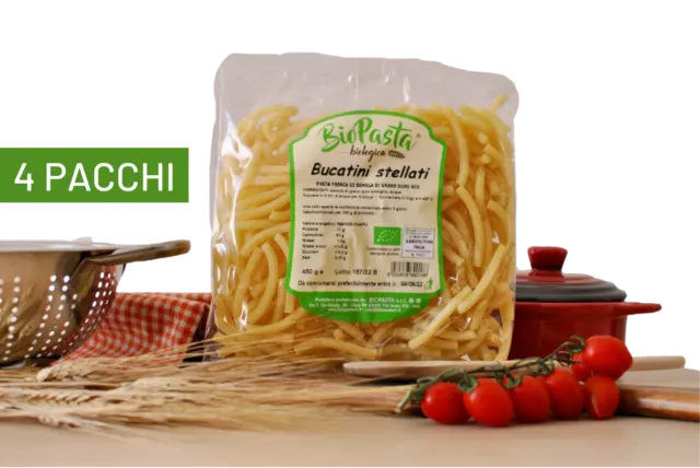 Bucatini Stellati freschi bio pasta artigianale tipica lucana Multipack 4 pacchi