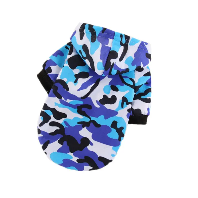 New Small Pet Dog Camouflage Hoodie Sweater Puppy Camo Coat Top Clothes Apparel