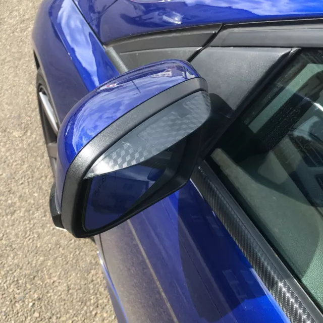 Ford Focus Mk2.5/Mk3 2008-2017 Specchio Ala Deflettori Pioggia Mirino Effetto Carbonio