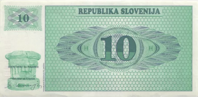 Slowenien / Slovenia P.04s1 10 Tolarjew 1990 Specimen (1) UNC