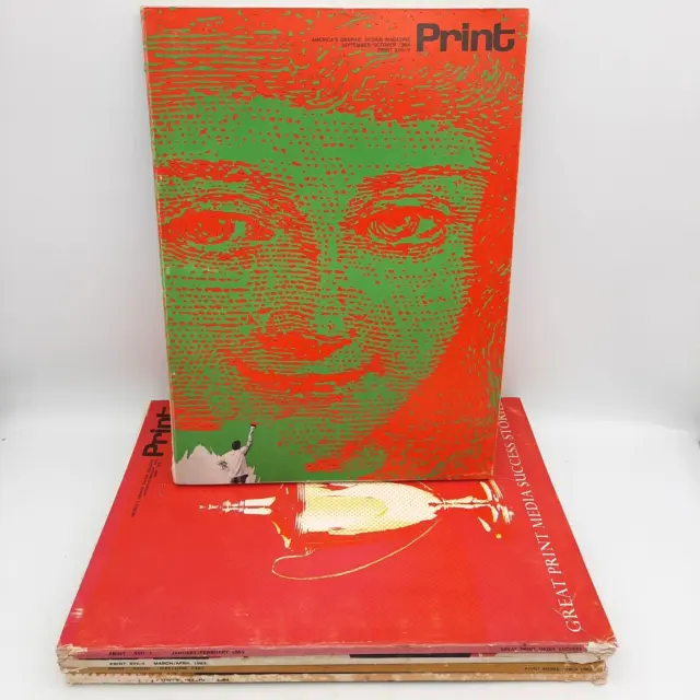 PRINT America's Graphic Design Magazine 1963-64 Mix Advertising Culture Lot of 5
