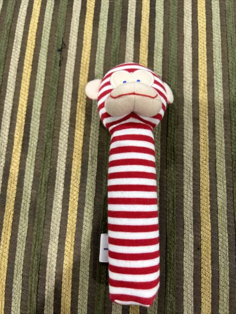 Alimrose Designs Striped Monkey Baby Squeaky Toy Acc646