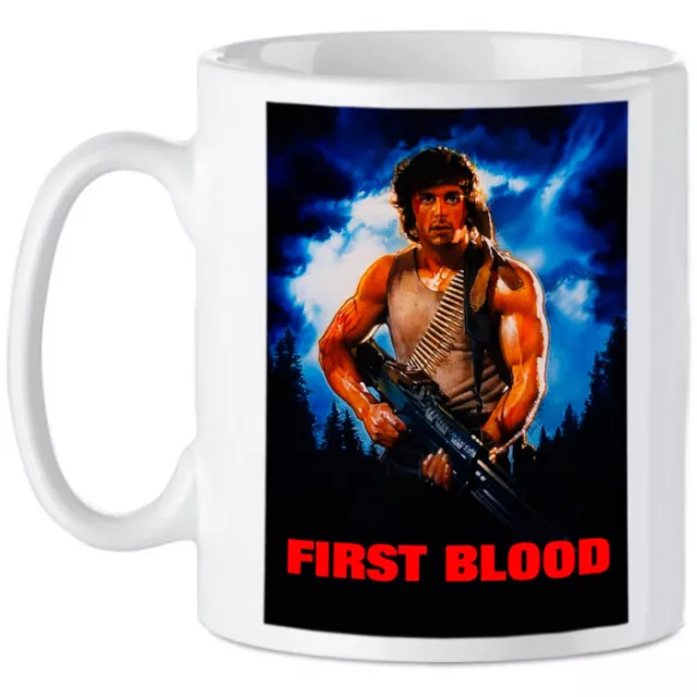 Rambo First Blood Stallone 80s Movies Poster Films Novelty Tea Coffee Mug Cup