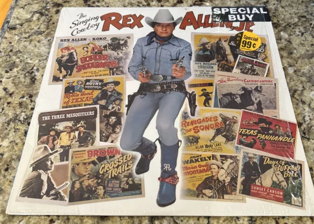 Rex Allen Jr Vinyl LP THE SINGING COWBOY Album Warner Bros BSK 3671 CUTOUT