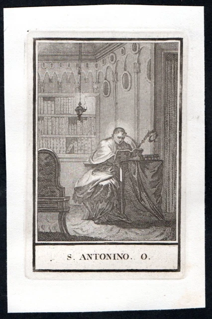 Antico inserzione 1800 de San Antonino O. santino estampa holy card image pieuse