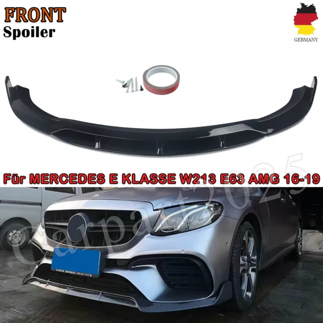 Spoilerschwert Hochglanz schwarz Für Mercedes W213 AMG E63 B Optik Frontspoiler