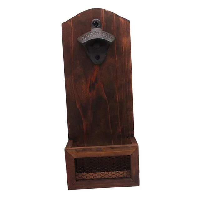 Wall Mounted Bottle Opener Bottle Opener Wooden Beer Opener Vintage Design