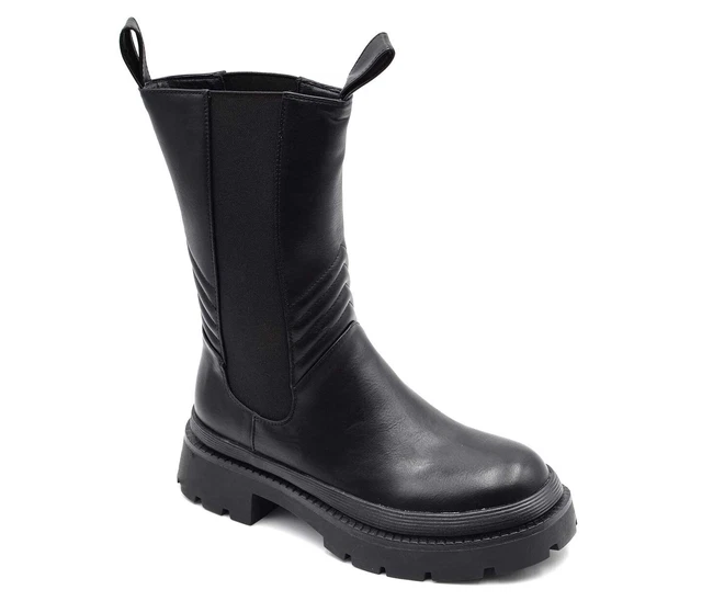 Scarpe Stivaletti da donna Nero antiscivolo Stivali Beatles 35 36 37 38 39 40