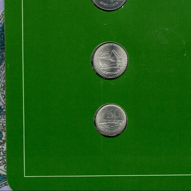 Coin Sets of All Nations Netherlands Antilles w/card 1982-1984 UNC 2.5 Gulden 82 3