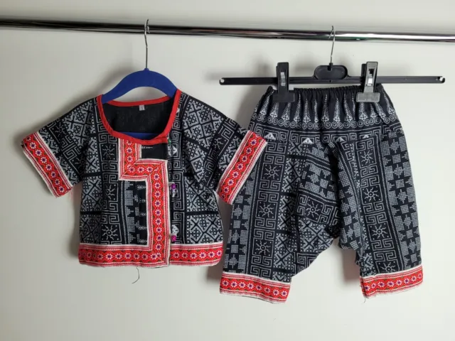 Girls African Ethnic 2 Piece Kids Set Age 1 Year Traditional Handmade