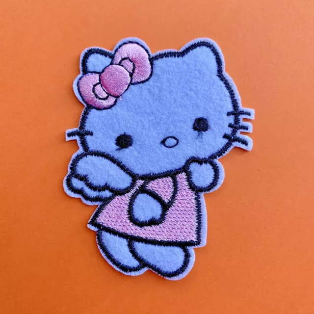 Angel Hello Kitty Katzenfigur Bestickt Applikation Aufnähen