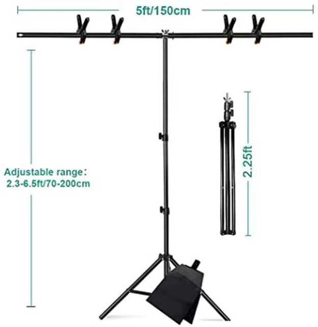 STUDIO BACKDROP STAND KIT Photo Green White Screen Background Support