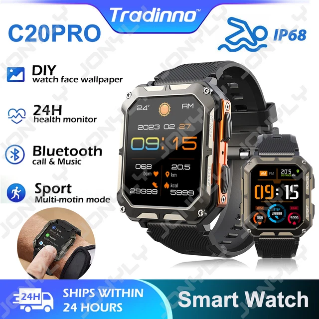 MILITARY SMART WATCH for Men(Answer/Make Calls) Rugged Tactical Fitness