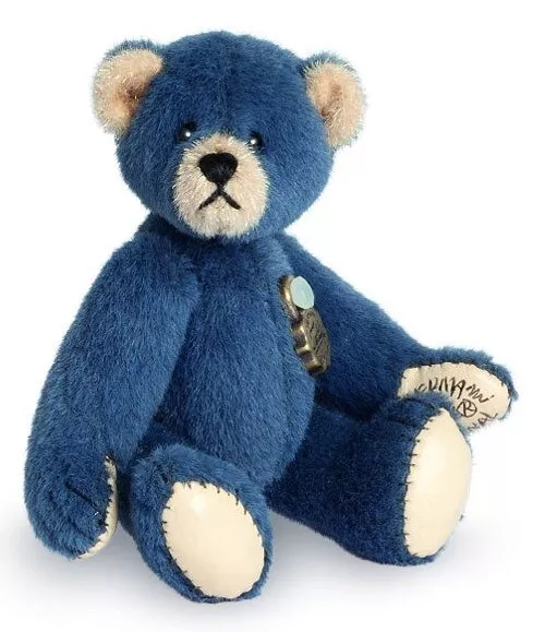 Miniature Blue Teddy Bear by Teddy Hermann - 6cm - 15418