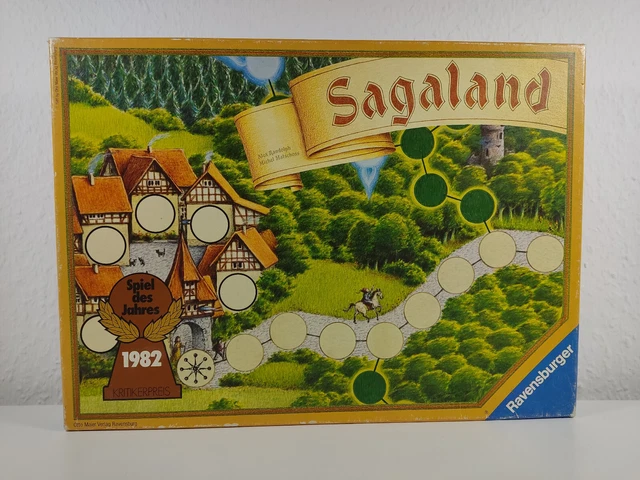 Sagaland Ravensburger Vintage braune Ausgabe Brettspiel Spiel des Jahres 1981