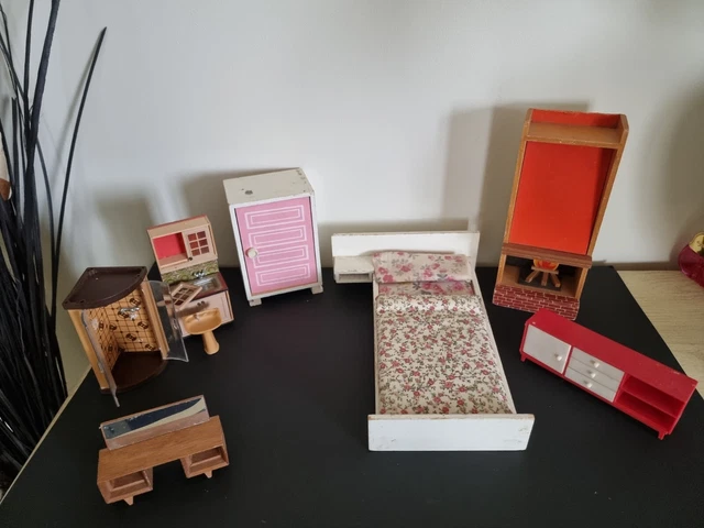 Mobilier chambre à coucher 60's pour poupée Tressy de Bella