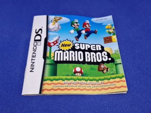 New Super Mario Bros. Instruction Booklet Nintendo DS Manual Only