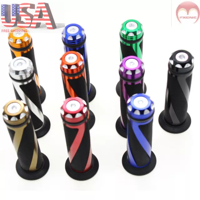 Motorcycle 7/8" Handlebar Hand Grips Gel For Suzuki GSXR 750 1000 Honda CBR600RR