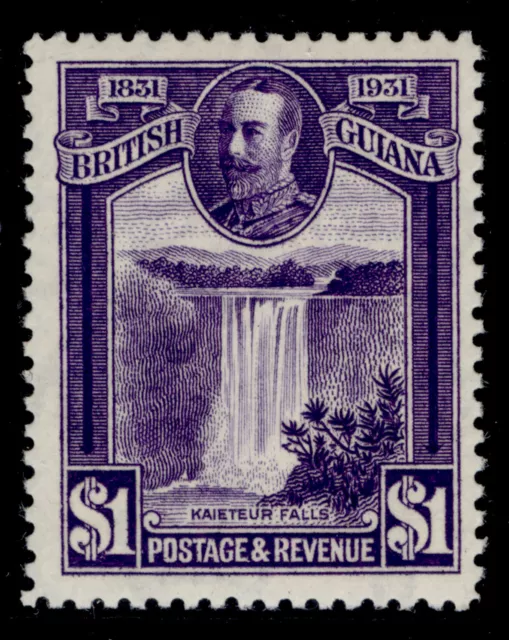 BRITISH GUIANA GV SG287, $1 violet, VLH MINT. Cat £60.