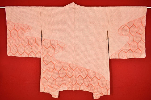 Vintage Japanese Kimono Silk Antique BORO HAORI Kusakizome SHIBORI/A802/555