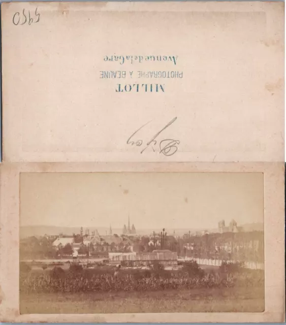 France, Dijon, vue générale, circa 1870 Vintage CDV albumen carte de visite - Mi