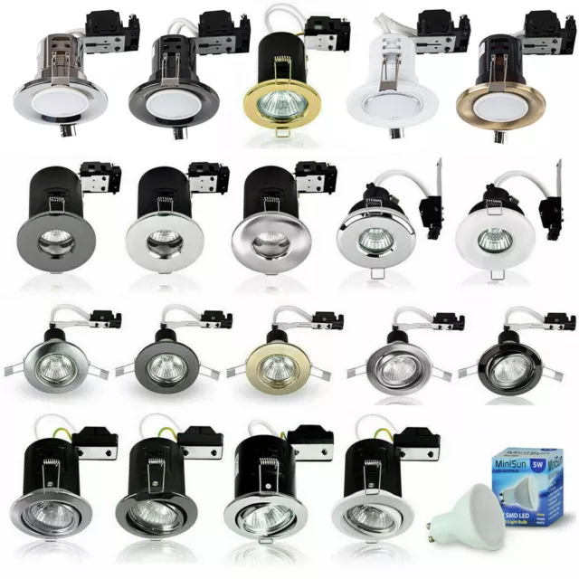 Einbaustrahler GU10 Downlight Deckenstrahler Brandschutz passend IP65 Downlights