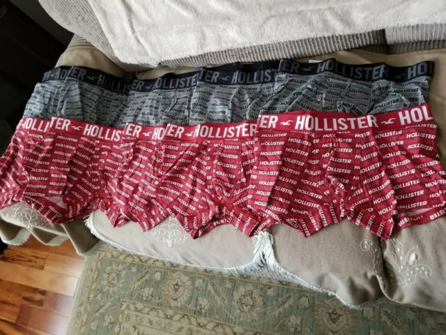 LOT OF 10 Hollister Mens Boxer Trunk underwear Medium size Brand New RED OR  GREY EUR 92,87 - PicClick FR