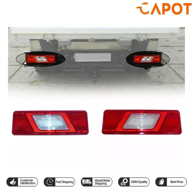 Ford Transit Tipper (2013-on) Pair (Right & Left Side) Rear Tail Light Lamp Lens