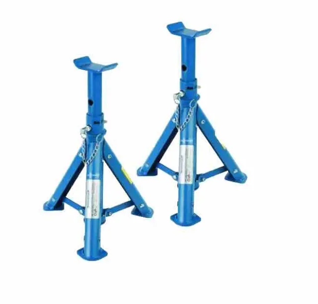 Silverline 676260 Folding Axle Stand Set of 2 - Blue