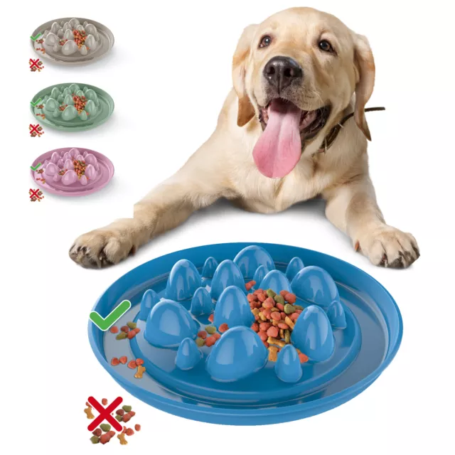 Large Dog Food Slow Bowl Pet Anti Gulp Choke Healthy Feeder Non Slip Dish