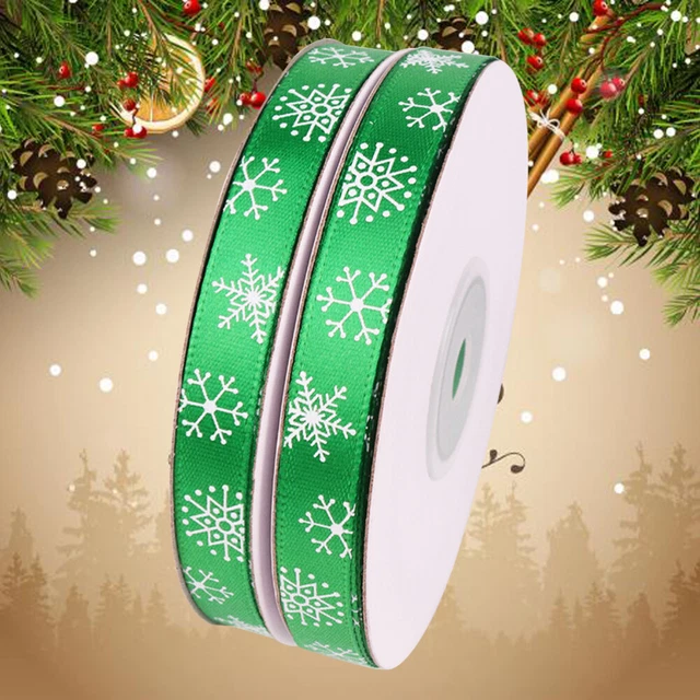 2pcs 1cm Weihnachten Schneeflocke Band Weihnachten Geschenk Dekoration Band