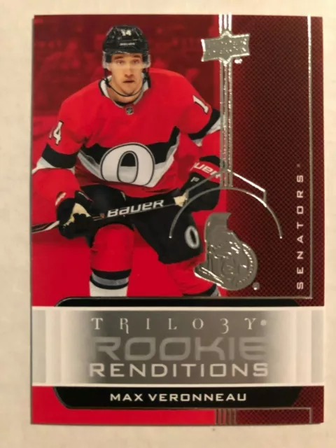 2019-20 UD Trilogy Max Veronneau Rookie Renditions #RR-27 OTTAWA SENATORS