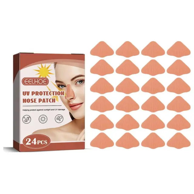 24 piezas Protección UV Nariz Parche Protección Solar Nariz Cubierta Deportes para Hombres Mujeres HO