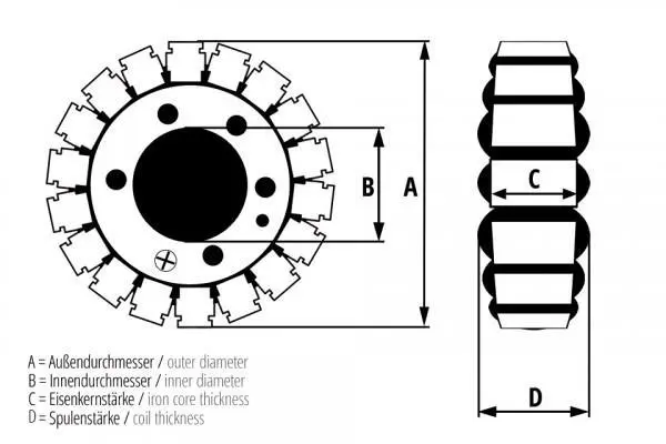 Alternateurs Stator ESG112 pour Hyosung Gt 650 I Naked R Sport GV 650 2