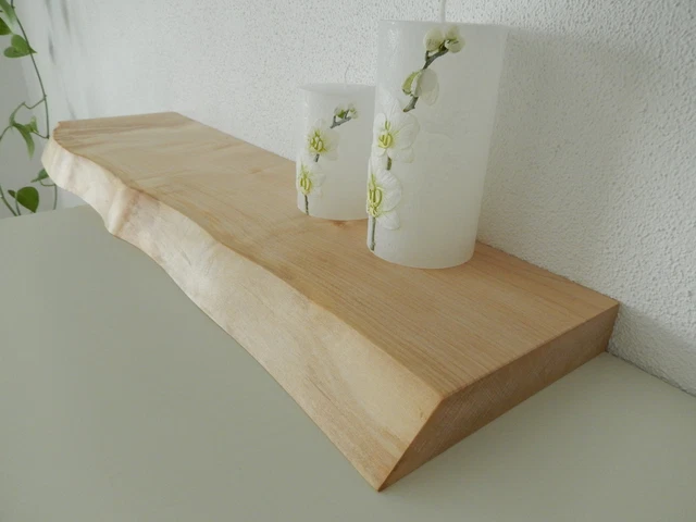 Étagère Murale En Bois Massif Wandboard - 45x16x4 Cm, Couleur Naturelle - Neuf