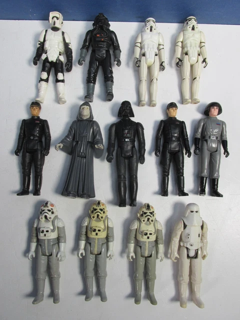 13 vintage star wars EMPIRE IMPERIAL COMMANDER ACTION FIGURE kenner STORMTROOPER