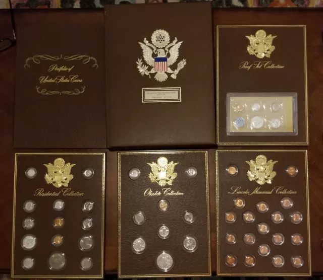 Type Set -Kennedy Mint Portfolio of United States Coins-16 Silver-47 Total Coins