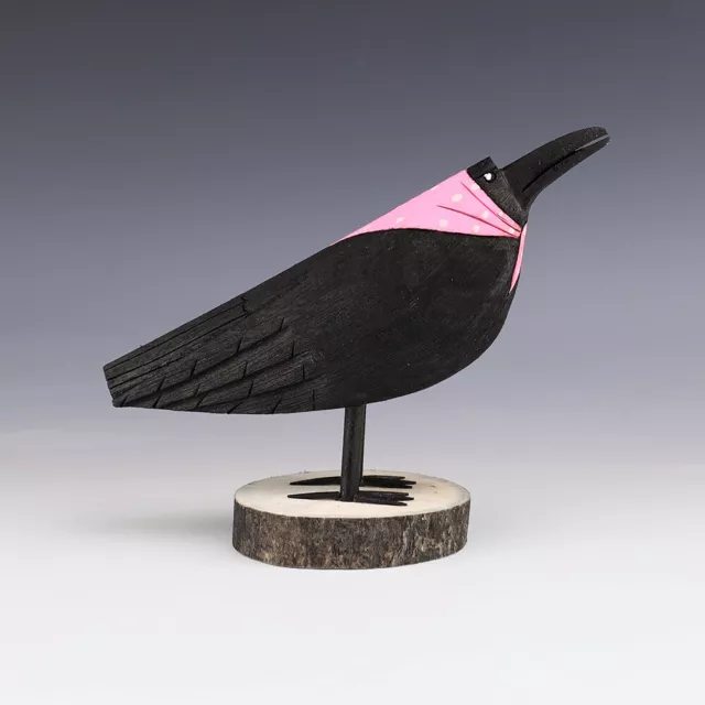 Native American Navajo Folk Art Crow By Orleen & Ray Lansing