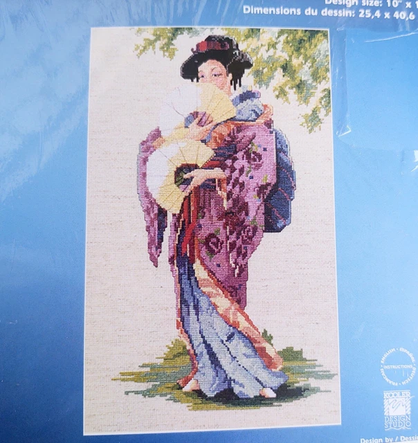 Janlynn Designs for the Needle Japanese Lady Counted Cross Stitch Kit 10x16 14Ct