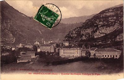 CARTE POSTALE SAINT CLAUDE JURA FAUBOURG DE CERVES ET QUARTIER DES ETAPES 