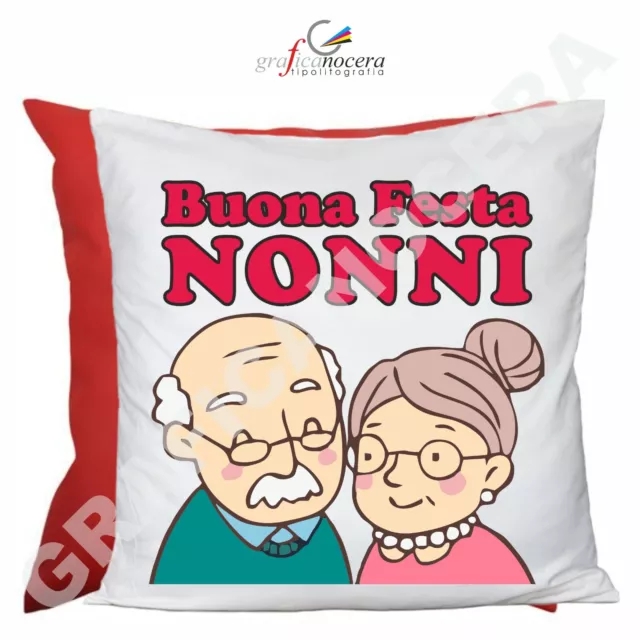 FESTA DEI NONNI Cuscino Quadrato Buona Festa Nonni idea regalo