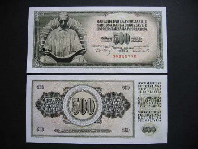 YUGOSLAVIA  500 Dinara 1.8.1970  (P84a)  UNC