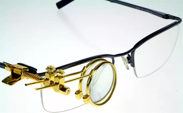 Práctica lupa de gafas para relojero con aumento combinado 6,6x ó 11x 2