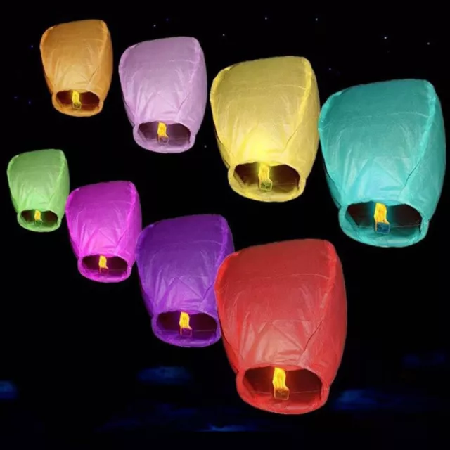 10pcs Lanterns Candle Lamp Kongming Lighting Flying Papers for Birthday Party