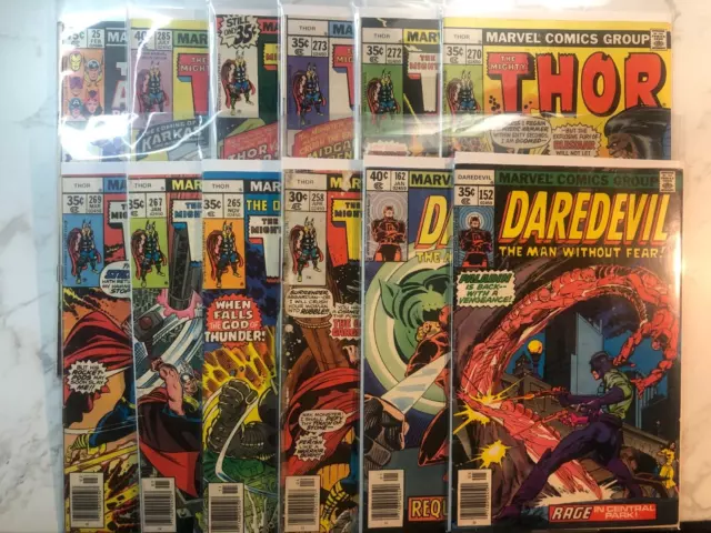 Marvel Comics Lot of 12. Daredevil, Thor