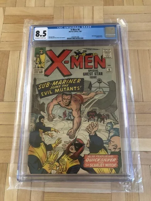 X-Men #6 Cgc 8.5 Sub-Mariner Crossover ( Brotherhood Of Evil Mutants ) Beautiful