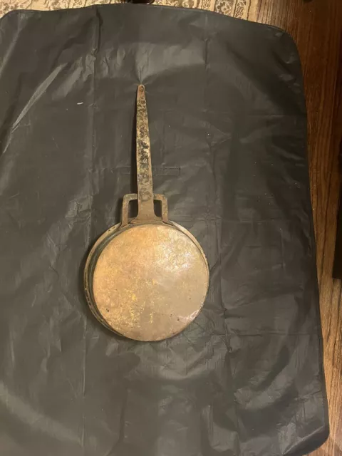 Primitive Antique Copper Pan with Hand Forged Handle 1800’s? Or 19th Vintage￼